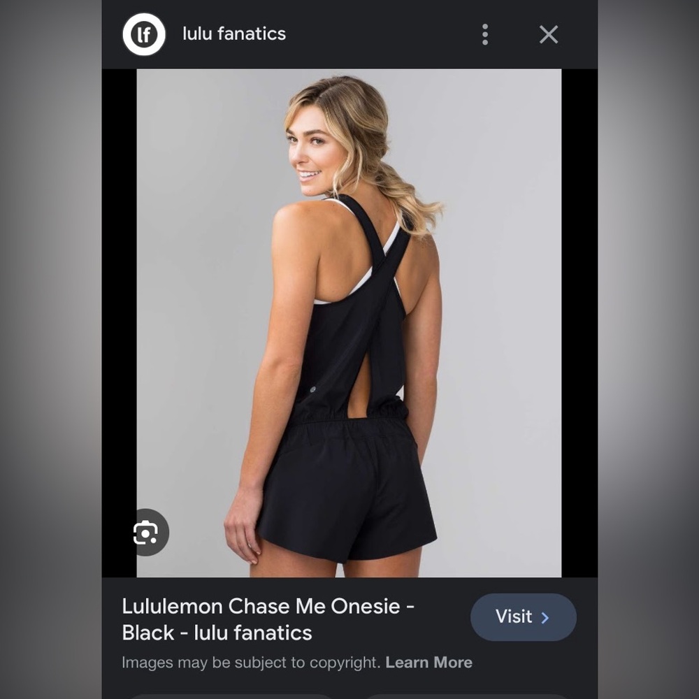 Lululemon Chase Me onesie - Size 8